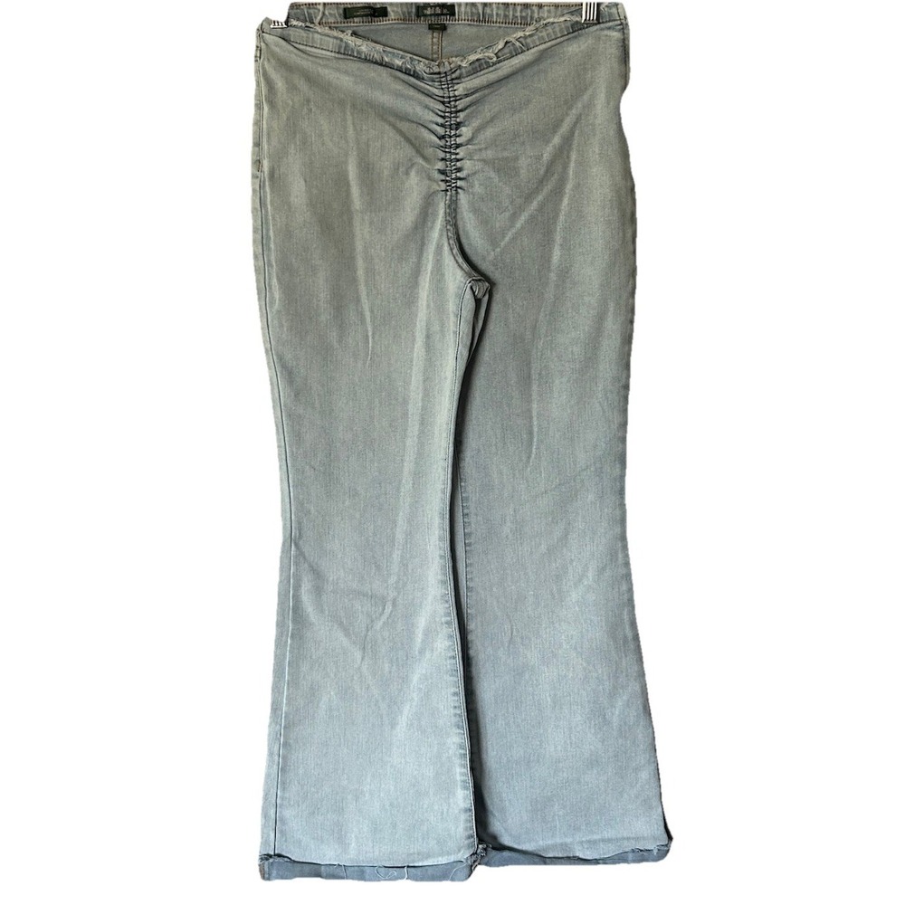 Women's Wild Fable 8 Low Rise Flare Side Zipper Scrunch Front Bell Bottom Pants